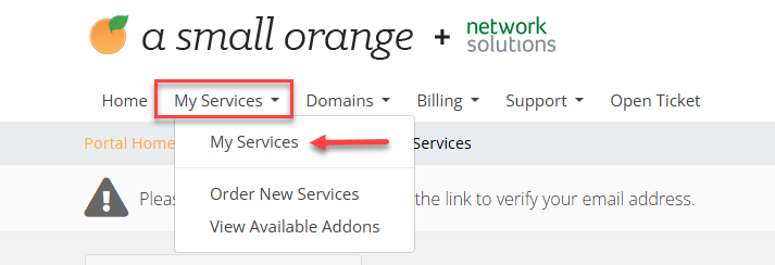 My Services tab