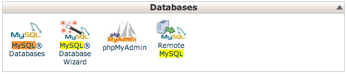 cPanel - MySQL databases