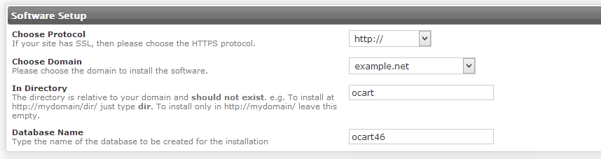 OpenCart - Software Settings