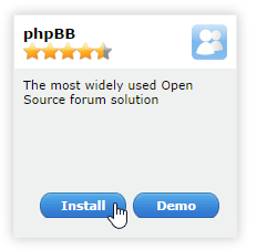 phpBB - Install button