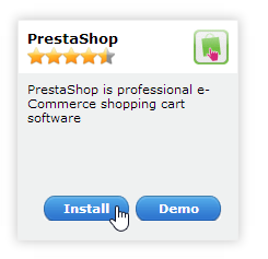 Prestashop - Install button