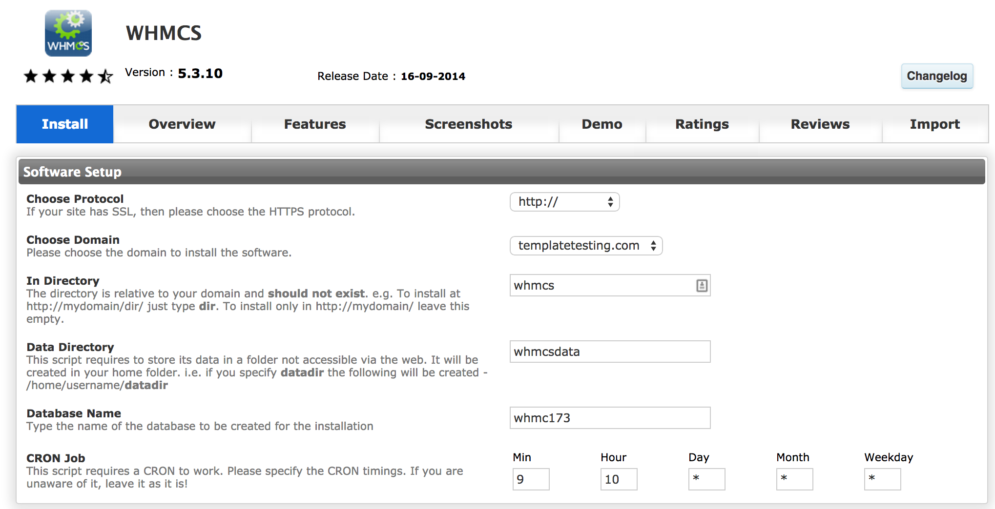 WHM - Install details