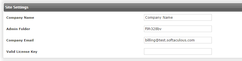 WHM - Site Settings